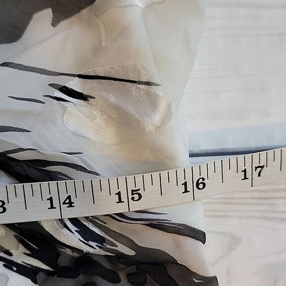 Cachwy Black and White Sleeveless Evening Gown Maxi Length Womens Size 12 - Picture 13 of 14